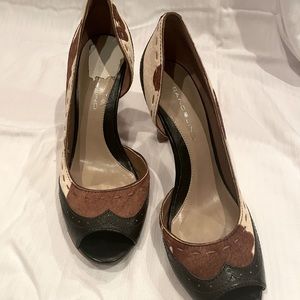 Cow Hide Print Heels